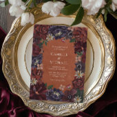 Fall Terracotta Floral Wedding Invitation 招待状