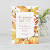 Fall Thanksgiving Dinner Invitation 招待状 (スタンド正面)