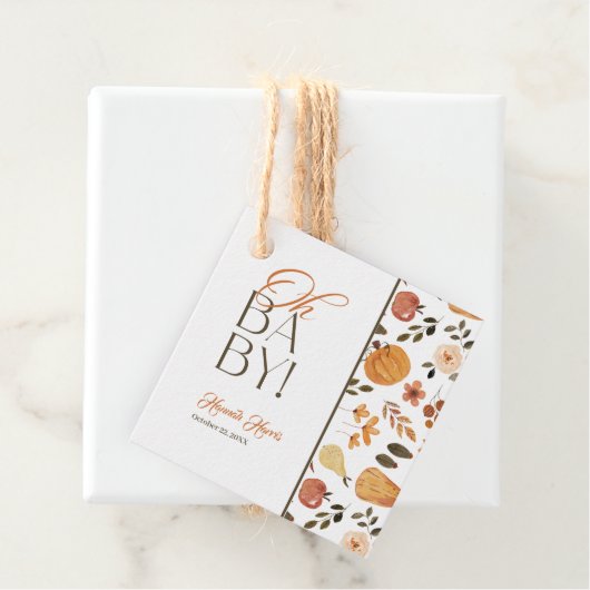 Fall Theme Baby Shower  フェイバータグ (インサイチュ)