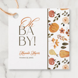 Fall Theme Baby Shower  フェイバータグ