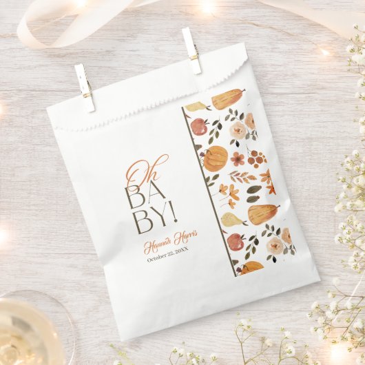 Fall Theme Baby Shower  フェイバーバッグ (クリップ留めされた状態)