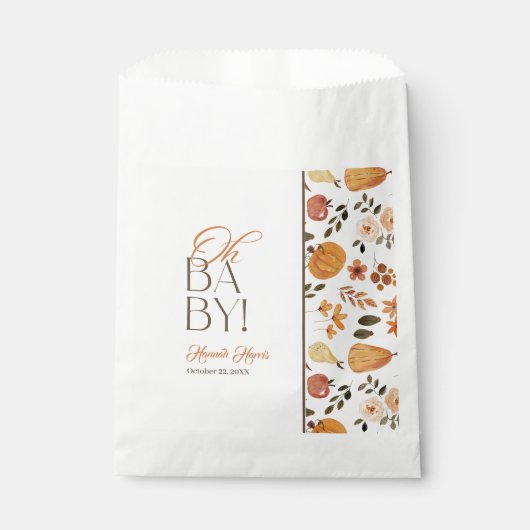 Fall Theme Baby Shower  フェイバーバッグ (正面)