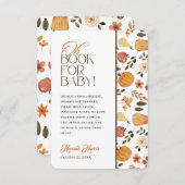Fall Theme Baby Shower Book Enclosure Card 招待状 (正面/裏面)
