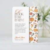 Fall Theme Baby Shower Book Enclosure Card 招待状 (スタンド正面)