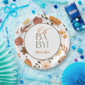 Fall Theme Baby Shower Invitation ペーパープレート (パーティー)