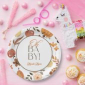 Fall Theme Baby Shower Invitation ペーパープレート (パーティー)