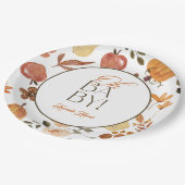 Fall Theme Baby Shower Invitation ペーパープレート (アングル)