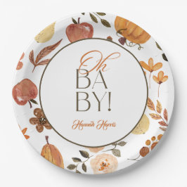 Fall Theme Baby Shower Invitation ペーパープレート