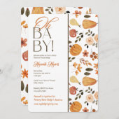 Fall Theme Baby Shower Invitation 招待状 (正面/裏面)