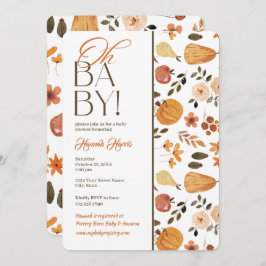 Fall Theme Baby Shower Invitation 招待状