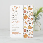 Fall Theme Baby Shower Invitation 招待状 (スタンド正面)