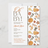 Fall Theme Baby Shower Invitation 招待状 (正面)