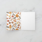 Fall Theme Baby Shower Thank You Card サンキューカード (内部)