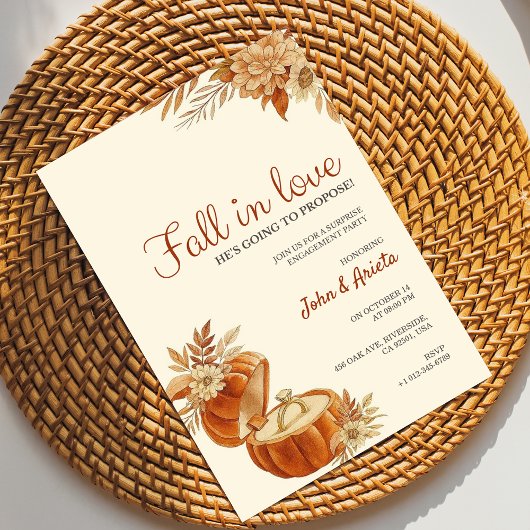 Fall themed engagement party Invitation 招待状