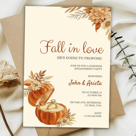 Fall themed engagement party Invitation 招待状