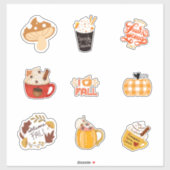 Fall-Themed Sticker Set with Cozy Autumn Vibes シール (シート)