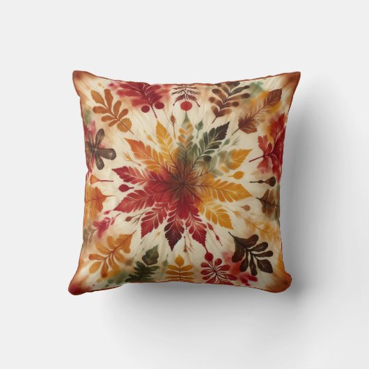 Fall / Tie Dye /  Bullseye Leaves クッション (裏面)