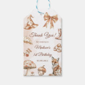 Fall Toile De Jouy Woodland Theme Birthday Party  ギフトタグ (正面)
