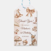 Fall Toile De Jouy Woodland Theme Birthday Party  ギフトタグ (裏面)