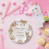 Fall Toile De Jouy Woodland Theme Birthday Party ペーパープレート (パーティー)