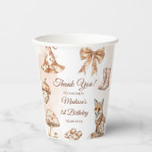 Fall Toile De Jouy Woodland Theme Birthday Party 紙コップ (正面)
