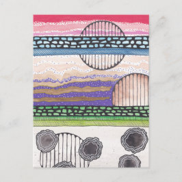 Fall Topファンタジー、オリジナル混合メディアアートワーク ポストカード