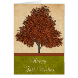 Fall Tree :: Happy Fall Wishes Greeting Card