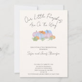 Fall Twin Gender Reveal Little Pumpkin Theme  招待状 (正面)