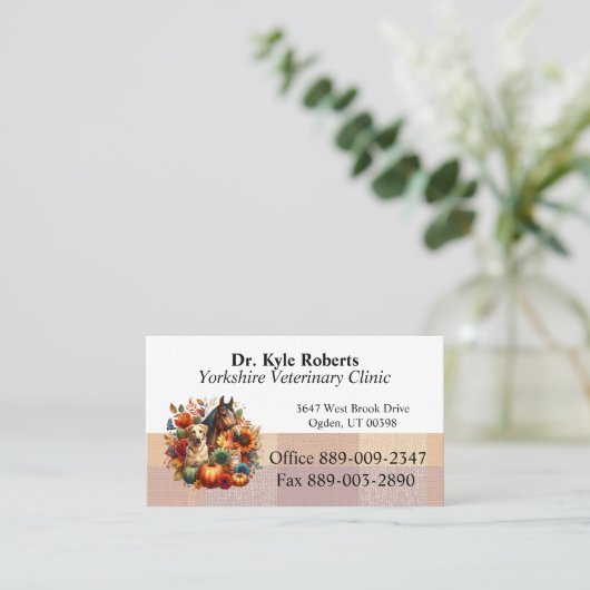 Fall Veterinary  名刺 (スタンド正面)