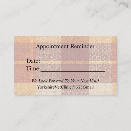 Fall Veterinary  名刺 (裏面)