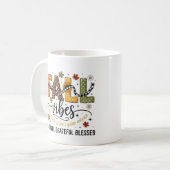 Fall Vibes マグカップ – 感謝、ありがたい、祝福された秋 (正面左)