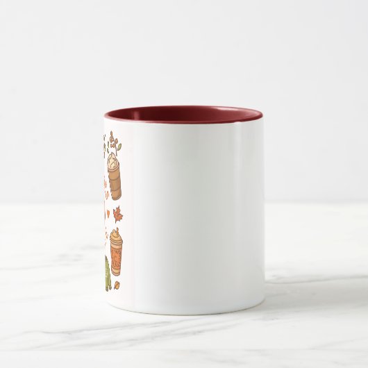 Fall Vibes Coffee Mug – Cozy Autumn Aesthetic  マグカップ (中央)