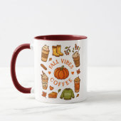 Fall Vibes Coffee Mug – Cozy Autumn Aesthetic  マグカップ (左)