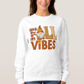 Fall Vibes Cute Autumn Gnome スウェットシャツ (正面)