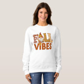 Fall Vibes Cute Autumn Gnome スウェットシャツ (正面フル)