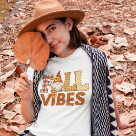 Fall Vibes Cute Autumn Gnome Tシャツ