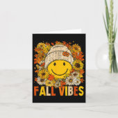 Fall Vibes Floral Thanksgiving Autumn Fall Leaves  カード (正面)
