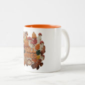 Fall Vibes Mug, Fall 2D Puff Coffee ツートーンマグカップ (正面右)