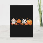 Fall Vibes Pumpkin Spice Soccer Halloween Autumn L カード (正面)