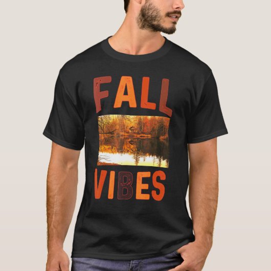 Fall Vibes Retro Pumpkin Spice Autumn Coffee   Tha Tシャツ (正面)