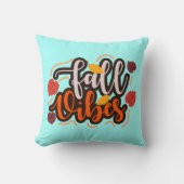 Fall Vibes Throw Pillow クッション (正面)
