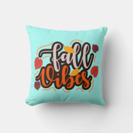 Fall Vibes Throw Pillow クッション