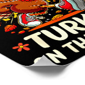 Fall Vibes Turkey Trot Run Like A Turkey On Thanks ポスター (角)