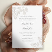 Fall Vineyard Modern Classic Winery Pearl Wedding 招待状