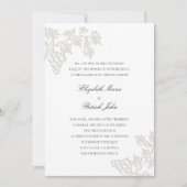 Fall Vineyard Modern Classic Winery Pearl Wedding 招待状 (正面)