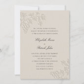 Fall Vineyard Modern Classic Winery Wheat Wedding 招待状 (正面)