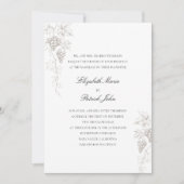 Fall Vineyard Winery Modern Classic Pearl Wedding 招待状 (正面)