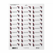 Fall Watercolor Floral and Eucalyptus Address ラベル (フルシート)