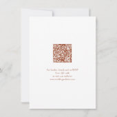 Fall Watercolor Wildflower Rustic QR code Details ノートカード (裏面)