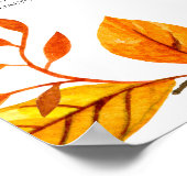 Fall wedding alphabet seating chart. Yellow autumn ポスター (角)